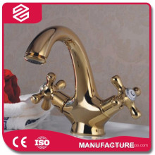 washing hair basin faucet double handle sink mixer solid brass basin faucet